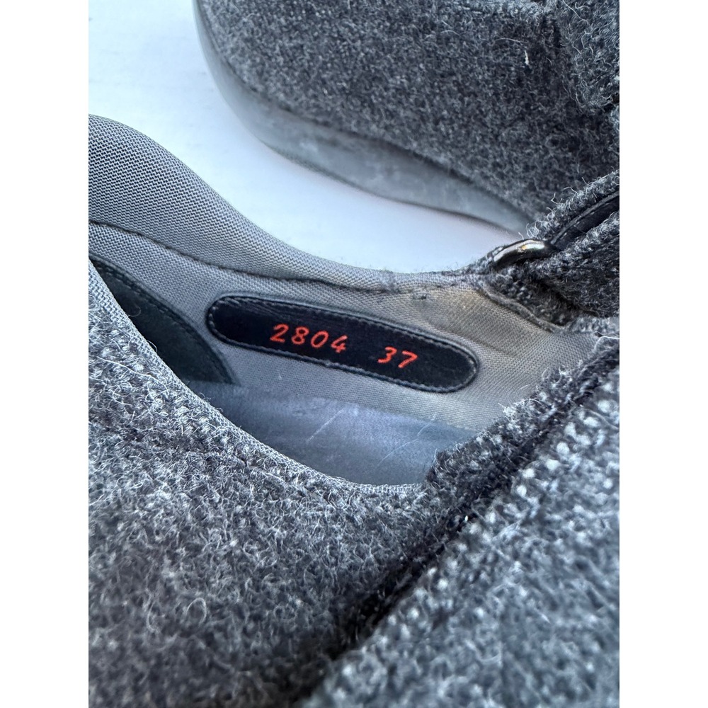 Vintage Y2K Prada Sport Mary Jane Wool Sneakers Grey Linea Rossa Vibram 2804 37 - Picture 15 of 15